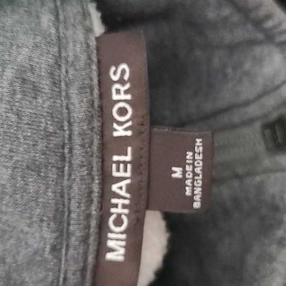 Michael Kors‎ 1/4 Zip Grey Pullover Jacket Sweatshirt Size Medium - Picture 4 of 5